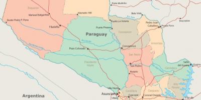 Paraguaiko asuncion mapa