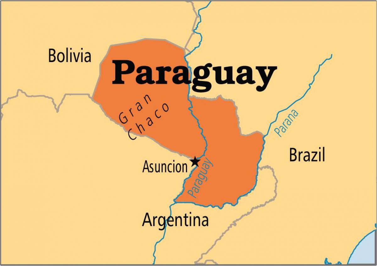 hiriburua Paraguay mapa