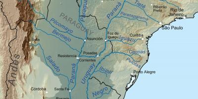 Paraguay mapa ibaiaren
