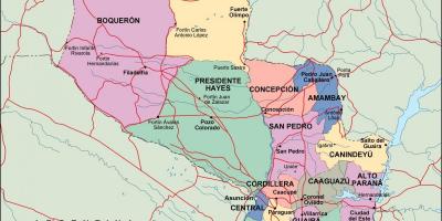 Mapa politiko Paraguay